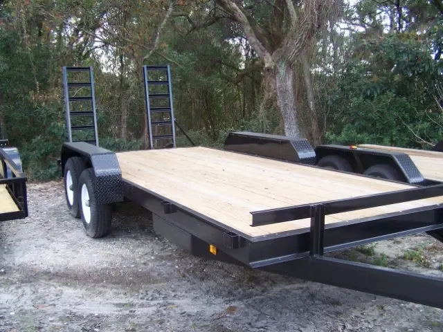 18ft Tandem 7000lb Axle Flatbed Trailer
