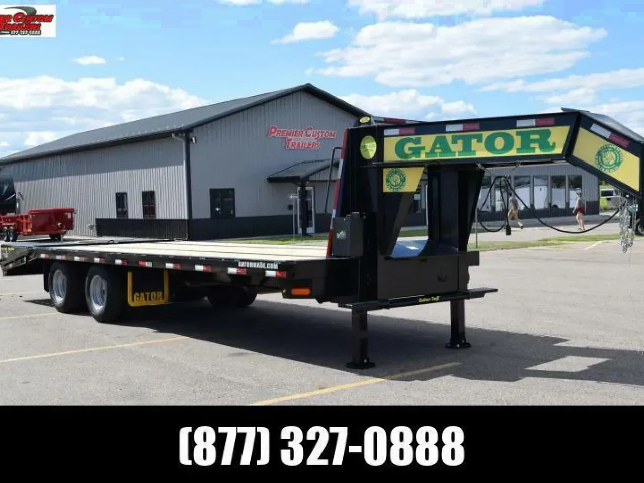 GATORMADE 20'+5' ELITE GOOSENECK HEAVY EQUIPMENT TRAILER w/ HYDRAULIC JACKS