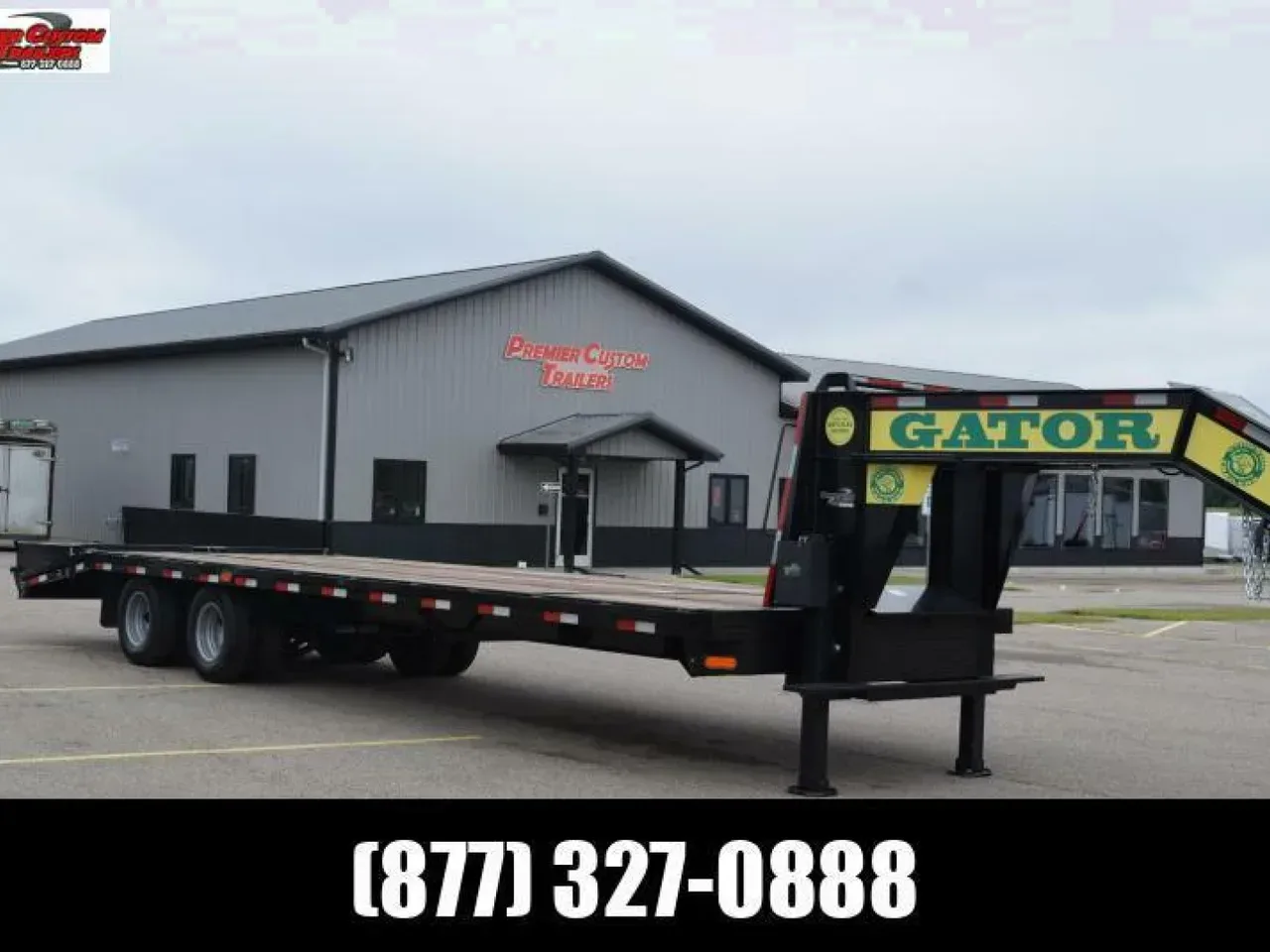 GATORMADE 25'+5' ELITE GOOSENECK HEAVY EQUIPMENT TRAILER w/ HYDRAULIC JACKS