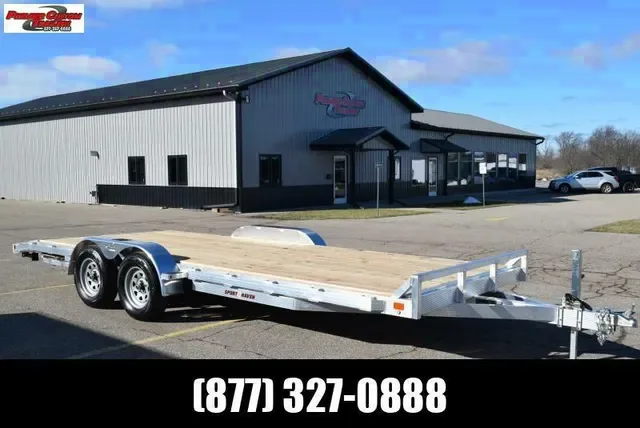 SPORT HAVEN 20' ALUMINUM OPEN CAR HAULER w/ WOOD DECK