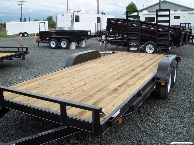 Equipment Trailer 18ft w/Stand Up Ramps