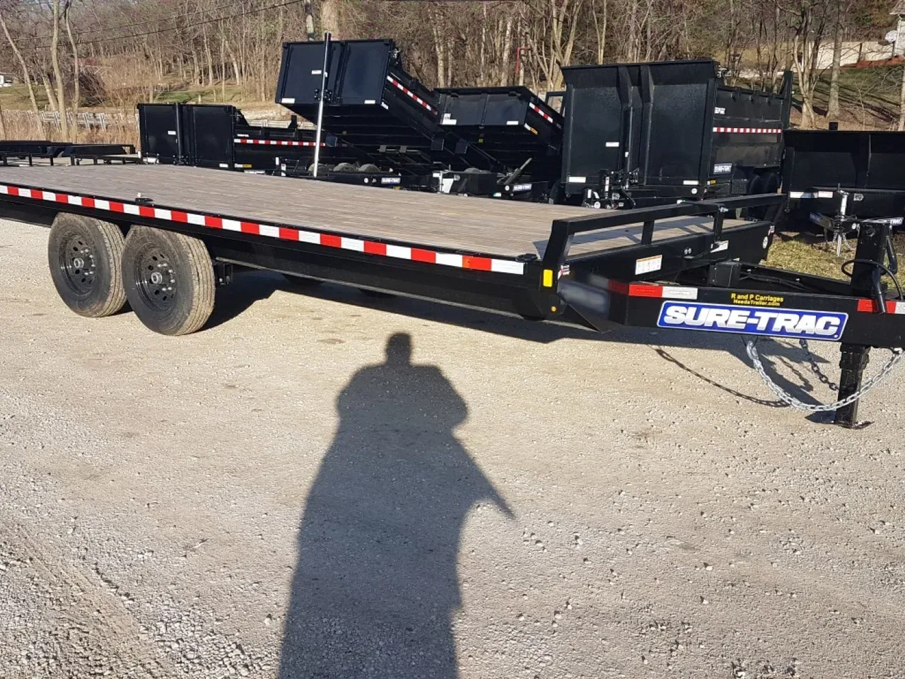 2025 Sure-Trac 8.5x20 Deckover Flatbed Trailer w/Ramps 15K