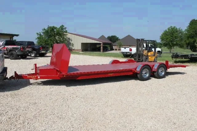 22ft Red Flatbed Trailer w/Ramps