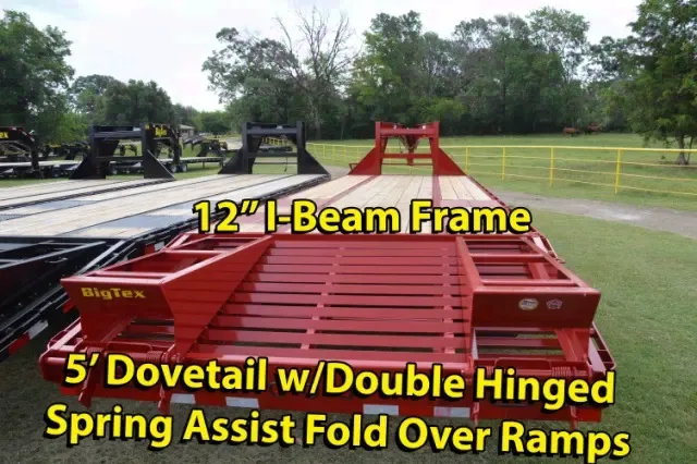 25+5ft Flatbed Trailer w/Lockable Toolbox
