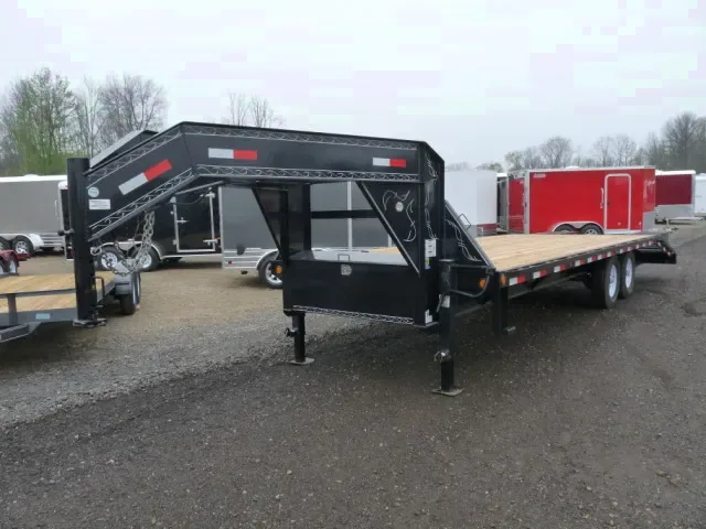 25ft Gooseneck Flatbed Equipment Trailer (20+5)