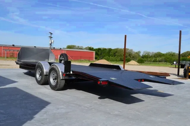 24ft Jobsite Trailer w/2-5,200 lb Drop Axles w/Electric Brakes