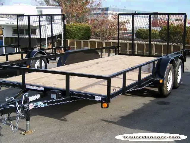 Flatbed 16ft Tandem Axle Black