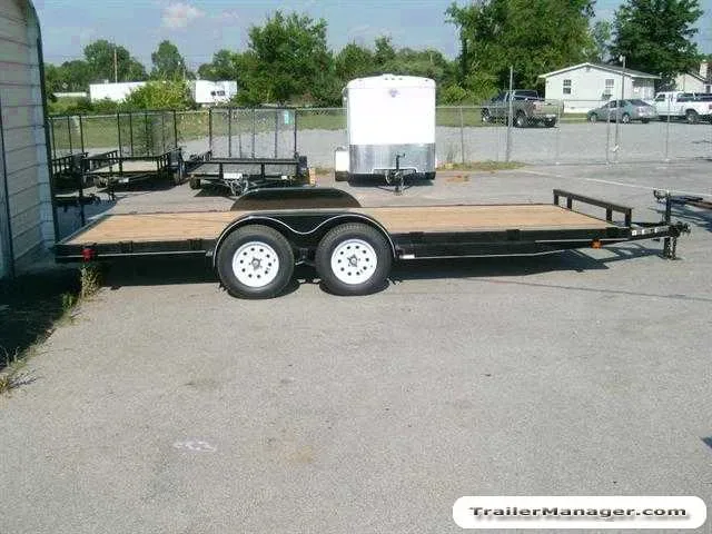 Equipment 18ft Tandem Axle Black Frame w/Wood Floor