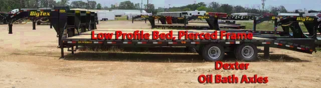 25ft Dual Tandem Gooseneck w/5' Dovetail Flatbed Trailer