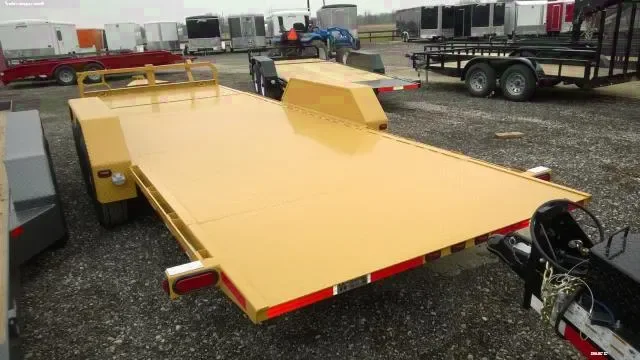 22FT YELLOW EQUIPMENT TRAILER W/TILTING DECK