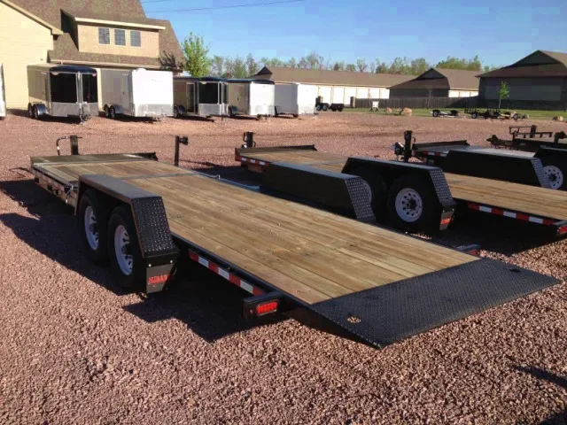 22ft Tilt-Bed flatbed trailer-tandem axle-2-7000lb axles