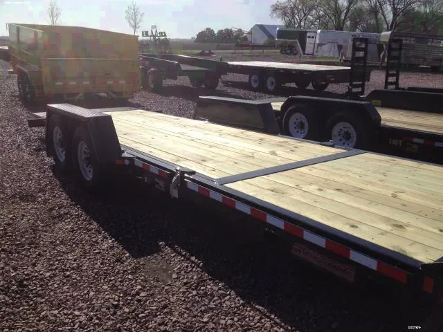 22FT flatbed trailer 2-7000lb axles-Tilt deck