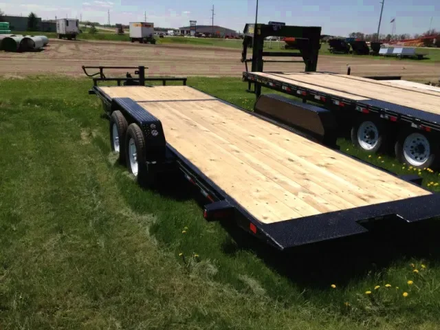 16+4ft 2-7000lb axle flatbed trailer