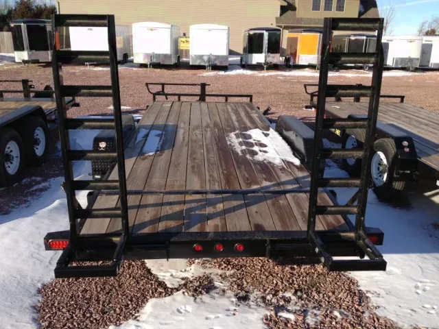 20ft flatbed trailer dovetail 2-7000lb axles