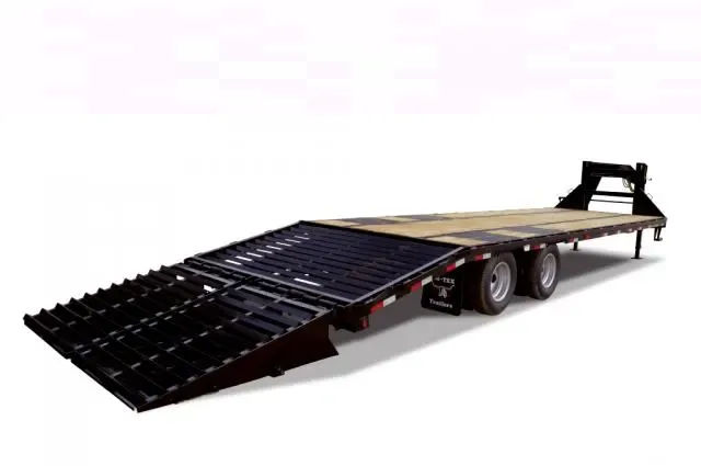40FT FLATBED TRAILER W/HYDRAULIC DOVETAIL