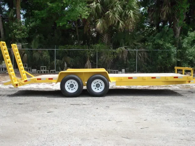 20FT LOWBOY YELLOW EQUIPMENT TRAILER