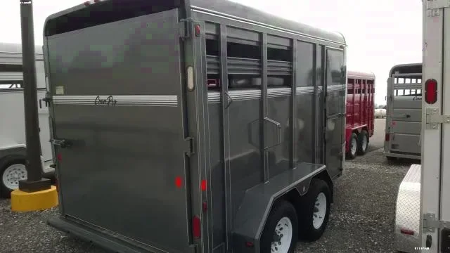 Rounded Front Charcoal 2 Horse Slant Load