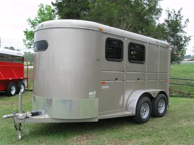 Pewter 2 Horse Trailer w/Slant Load