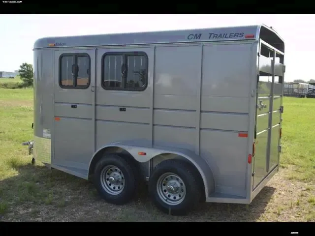 Charcoal 2 Horse Trailer w/Treated Lumber Floor