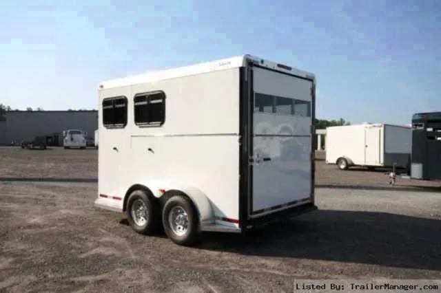 WHITE 2H SLANT LOAD BUMPER PULL TRAILER