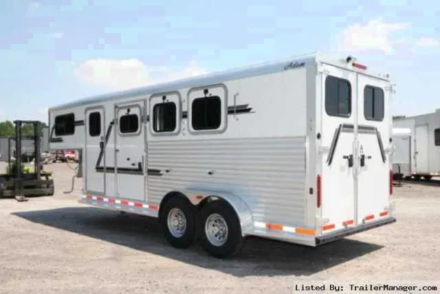 3 - HORSE GOOSENECK TRAILER W/2-5200LB AXLES