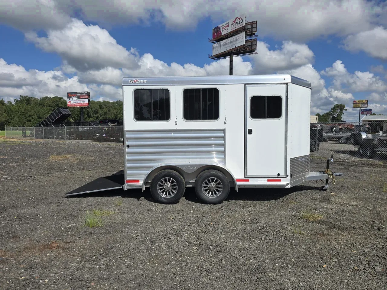 Horse Trailer 2026 6X12 Exiss trailer 612 2 Horse Slant Load With Tac Room