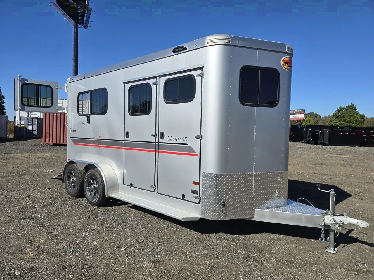 Horse Trailer 2026 7X16 Sundowner 7×16 Charter 2 Horse Straight Load Bumper Pull -AGLS716-2horse-KC1834 7 ft. x16 ft.