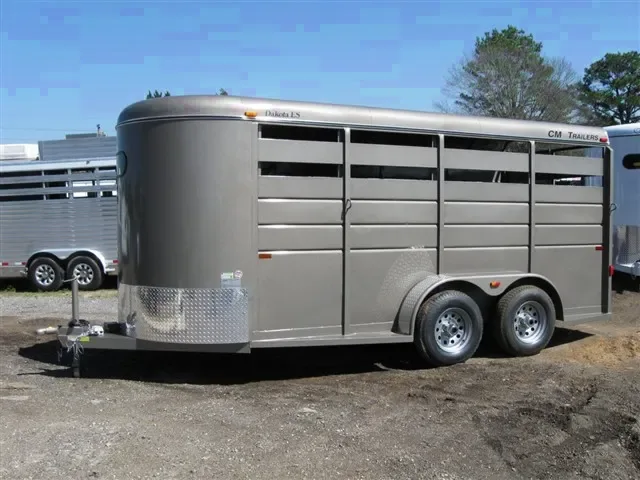 Beige 3 Horse Bumper Pull Steel Frame