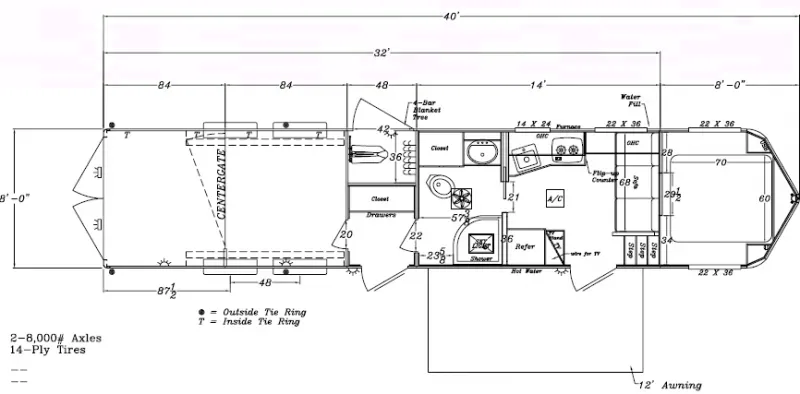 2025 Horse Trailer 8 x 32 - Bowling Green, KY