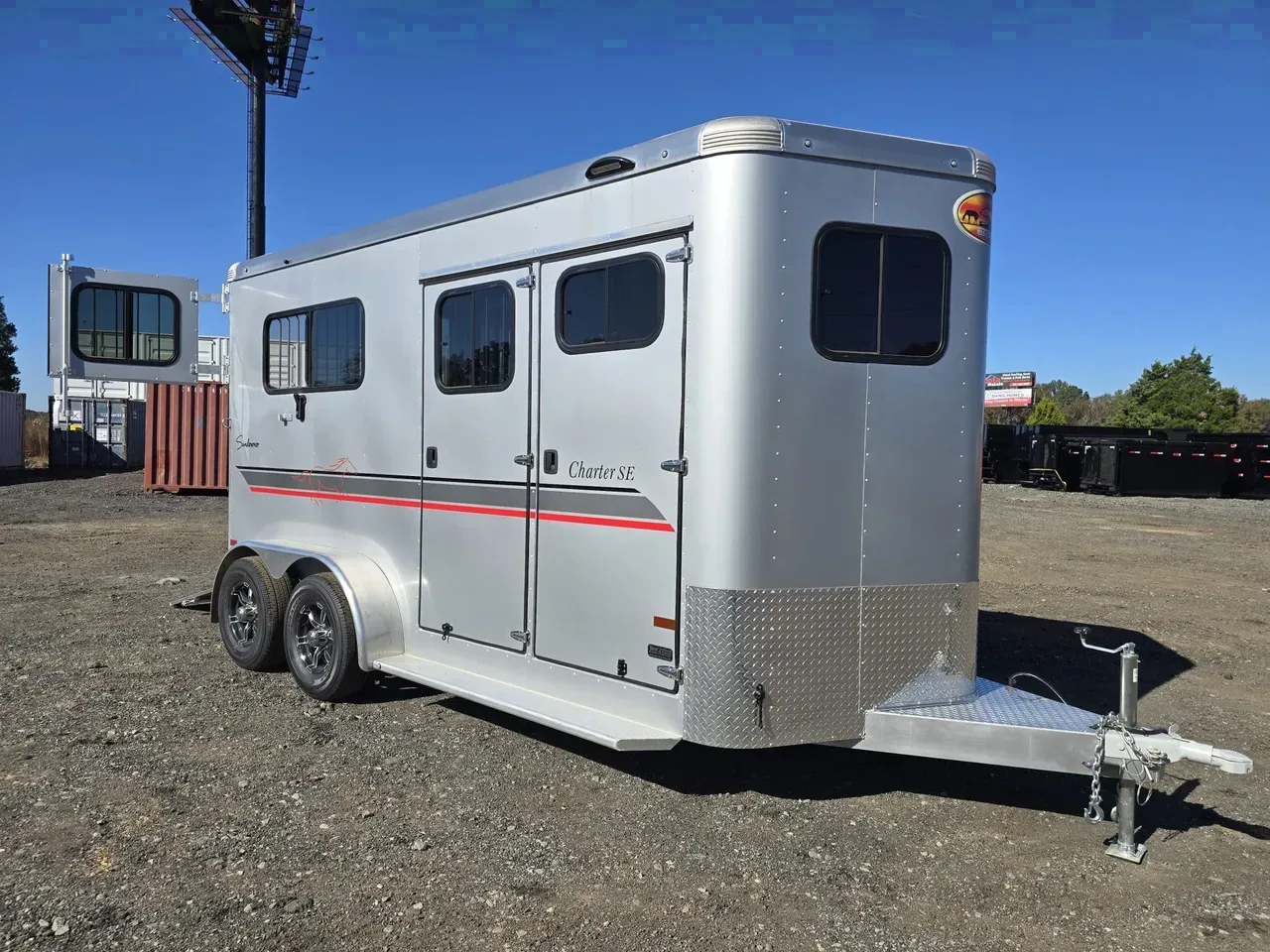 Horse Trailer 2026 7X16 Sundowner 7×16 Charter 2 Horse Straight Load Bumper Pull -AGLS716-2horse-KC1834 7 ft. x16 ft.