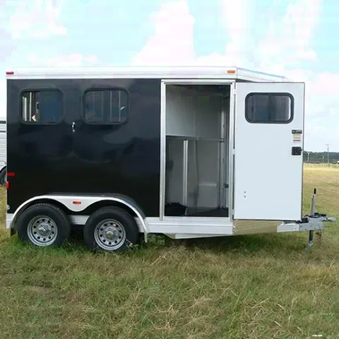 Black Slant Load 2 Horse Trailer