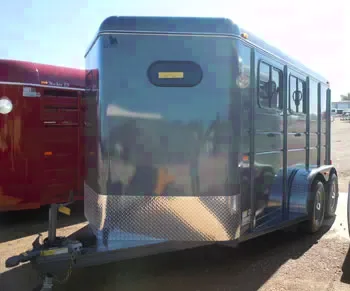 Pewter 2 horse with rear tack-wedge front, drop windows