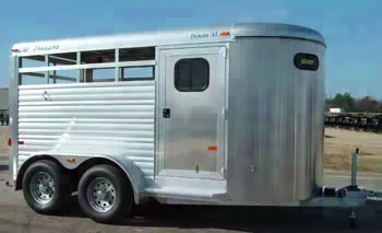 White/Aluminum 2 Horse Slant Load