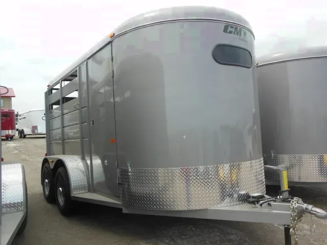 2 horse Slant Load with Dressing Room-Pewter