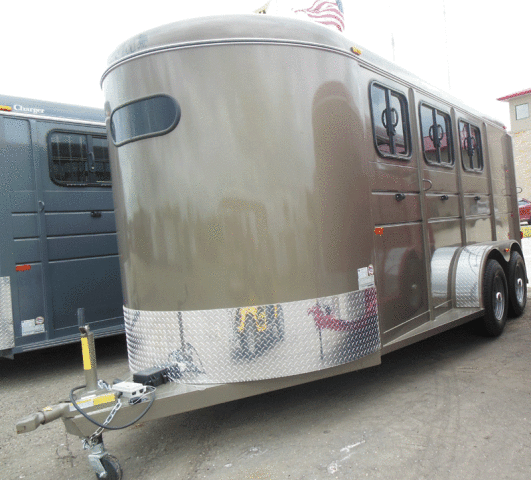 Arizona beige,  ES, 3 horse, steel frame, rounded front