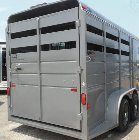 Pewter  ES 3 horse Trailer with single rear door