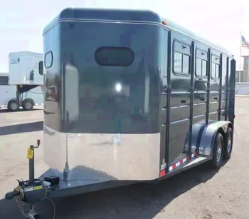 Black 3 horse slant w/flip up roof vents