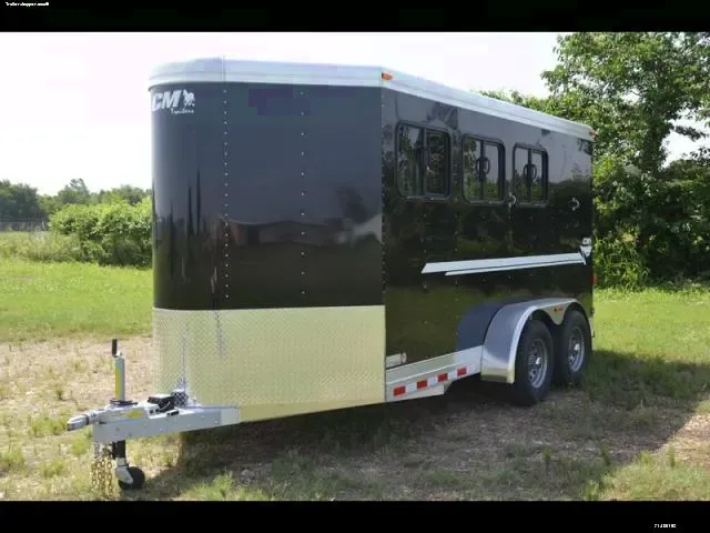 Black 3 Horse Aluminum Trailer