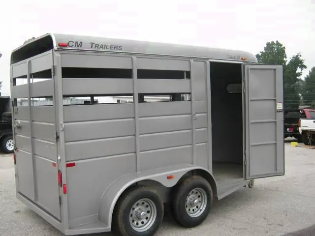 2 Horse Grey Bumper Pull Trailer