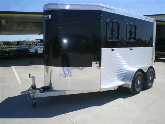 ALUMINUM BLACK 2 HORSE TRAILER