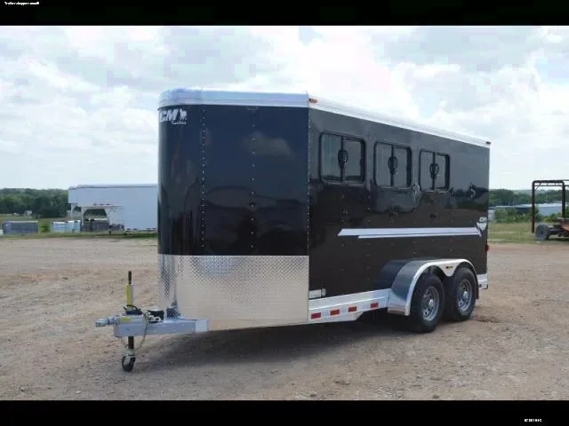 3 Horse Trailer  Black Slant Load