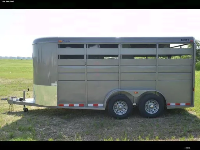 Beige 3 Horse Trailer Steel Construction