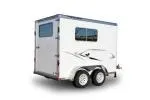 White 2 Horse All Aluminum Trailer Bumper Pull