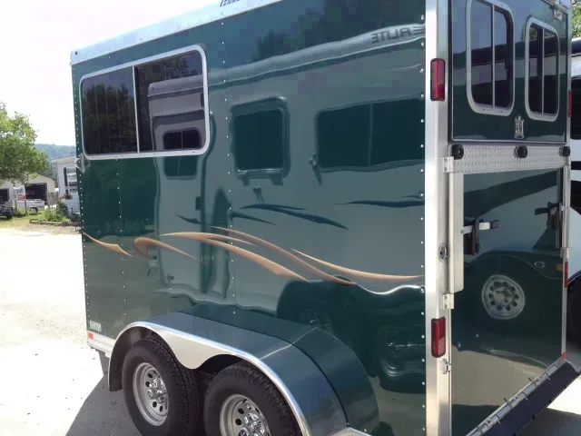 2 Horse Straight Load Bumper Pull Trailer