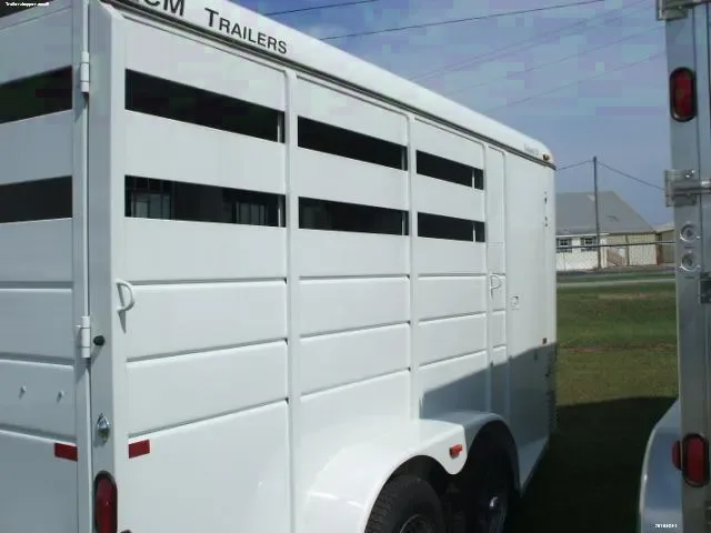 ES 3 Horse White Steel Trailer