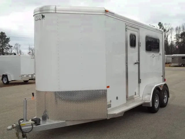 All Aluminum 2 H Trailer - White - Dutch Doors