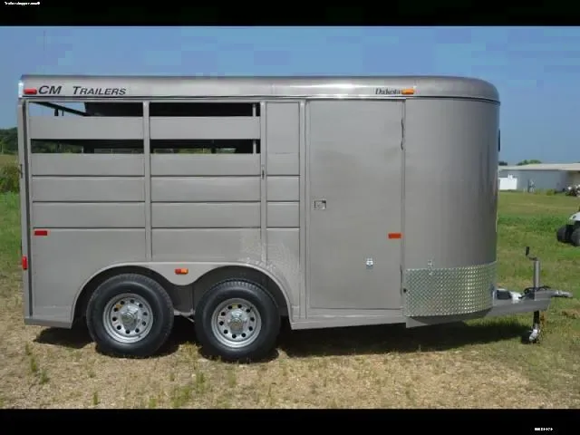 GREY 2 HORSE SLANT LOAD TRAILER