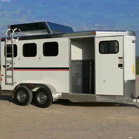 3 HORSE WHITE WITH HAY RACK