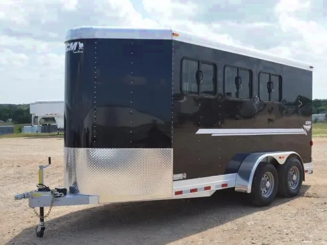 3 H Bumper pull Trailer, Slant Load-Black/Aluminum