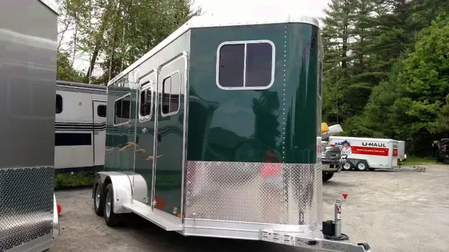Bumper Pull 2 Horse Trailer Green